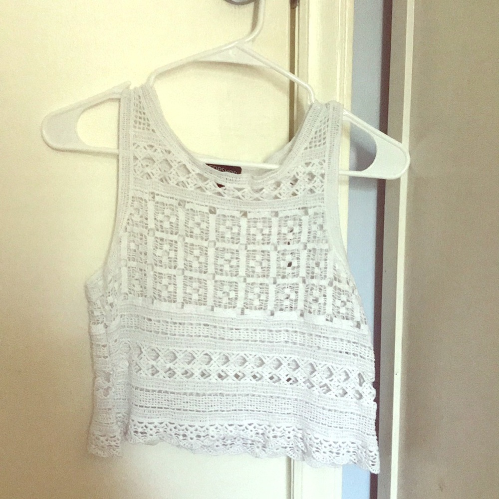 Top Shop white cropped tank
